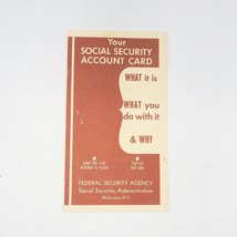 How Utilizzare il Tuo Social Security Scheda Brochure 1948 - $35.49