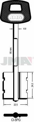 CI-5PG JMA CISA Double Bit Key Blanks/Schlsselrohlinge/Chiave Grezza/Cls... - $5.81