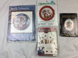 Lot Of 3 Misc Cross Stitch Kits Dimensions Paragon Xmas Treasures &amp; Appl... - £11.91 GBP