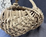 Antique Primitive Handmade Cabin Wood Splint Gathering Buttocks Basket 1... - $64.35