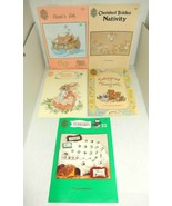 Designs By Gloria &amp; Pat Cross Stitch Pattern Booklets Bunnies Nativity N... - £13.86 GBP