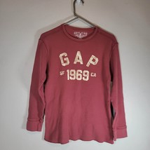 Gap Shirt Boys Youth XXL 14-16 Thermal Long Sleeve Maroon Red - £9.37 GBP