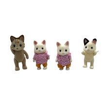 Lot of 4 Calico Critters Sylvannian Families Cat Kitten Play Animals Kids Child - £15.98 GBP