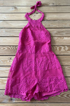 Guess women’s halter top lace romper size 4 Hot Pink RTR1 - £15.24 GBP
