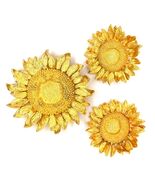 Asprey 18k Gold Sunflower Brooch (50g) and 18k gold sunflower Ear Clips ... - €20.176,09 EUR