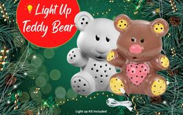 Light Up Holiday Christmas Teddy Bear- Night Light Teddy Bear - Ceramic ... - $55.00