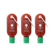 Mini Sriracha Hot Sauce Bottle Keychain 3 PACK - Pocket Sriracha  - Brin... - £24.28 GBP