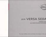 2019 Nissan Versa Sedan Owner&#39;s Manual Original [Paperback] Nissan - $26.46