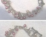 Bracelet # 113 Vintage pearl-like beads and rhinestones.  - $35.00