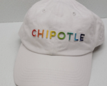 Chipotle Mexican Grill Pride 2022 White Rainbow Strapback Hat - £46.12 GBP