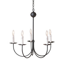 Irvins Country Tinware 5-Arm Large Westford Chandelier in Rustic Black - £281.63 GBP