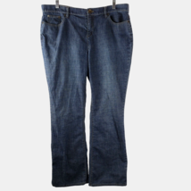 DKNY Womens Jeans Size 14R Soho Boot Cut 36x30 100% Cotton - $19.37