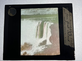 Vintage Color Magic Lantern Slide Niagara Horse Shoe Falls From Goat Island - £18.31 GBP