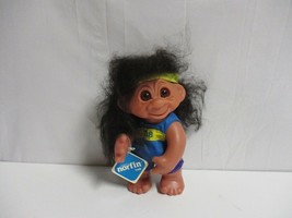 Vintage 1977 Thomas Dam Black Hair Dashlie Troll Doll 9&#39;&#39; Rare Nice - £38.75 GBP