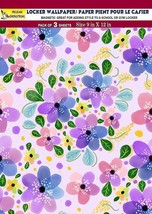 Magnetic School Locker Wallpaper (Full Sheet Magnetic) - Flowers - vr18 - £19.34 GBP