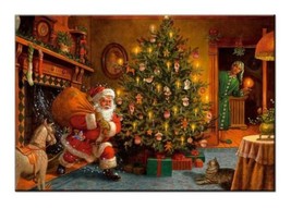 painting Giclee Christmas Best Wall Decor Santa Claus Printed Canvas - £7.58 GBP+