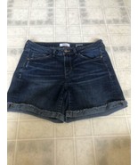 Sonoma Womens Size 8 Distressed Denim Stretch Jean Rolled Cuff Shorts - $21.49