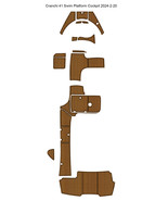2006 Cranchi 41 Swim Platform Cockpit Pad Boat EVA Foam Faux Teak Floor Mat - $1,776.65 CAD