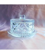 Cut Glass Round Covered Cheese or Butter Dish # 22049 - £32.99 GBP