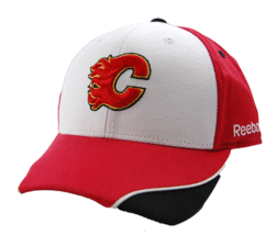 Calgary Flames Reebok Piped Bill NHL Team Logo Adjustable Hockey Cap Hat - £14.57 GBP