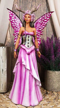 Amy Brown Pink Butterfly Winged Bloom Tribal Fairy With Stag Antlers Statue - £84.12 GBP