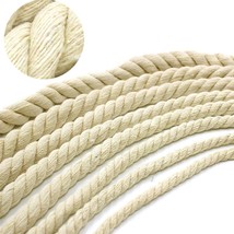4mm-20mm Beige Cotton Rope Thick Cotton Cords For Home Decorate DIY Handmad - £22.38 GBP