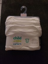 2 Child of Mine Carter's Short Sleeve White Bodysuits 3-pack 0-3 months (UP) - $13.10