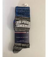Tommy Hilfiger Men&#39;s 2-pk. Premium Blend Logo Socks Gray/Black-Size 7-12 - $17.82 CAD