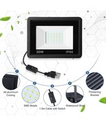 4 PACK IP66 Waterproof Outdoor Flood Lights LED 5000LM 6000K White, Cord... - $34.60