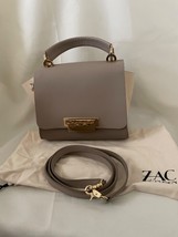 ZAC Zac Posen Eartha Iconic Top Handle Satchel Taupe/Beige Bag Crossbody - £109.62 GBP