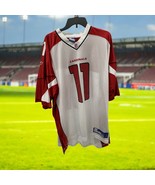 Arizona Cardinals Larry Fitzgerald #11 Size XXL  NFL White &amp; Red Reebok ... - $39.59