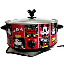 Disney Mickey Mouse Slow Cooker Crock Pot Missing Insert 5 Quart Tested ELEC - £54.98 GBP