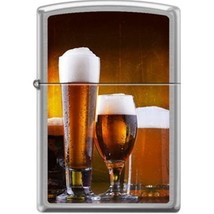 Zippo Lighter - Craft Beer Glasses Brushed Chrome - 854720 - $26.96