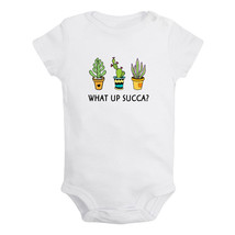 What Up Succa Cactus Funny Outfits Newborn Baby Bodysuits Infant Newborn... - £8.16 GBP