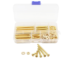 160Pcs M4 Machine Screws Kit w/ Nuts &amp; Washers | Pan Head Phillips | Copper - $14.27