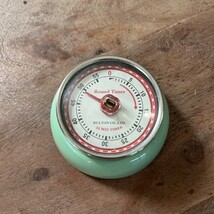 Dulton Co. Ltd. 55 Minute Round Timer Mint Green Magnetic Base Retro Design - $20.00
