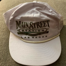 Vintage Hat Cap Main Street Station Hotel Las Vegas Nevada Stained - $4.27