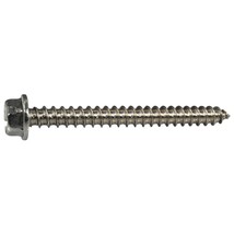 #14 x 2-1/2&quot; 18-8 Stainless Slotted Hex Head Sheet Metal Screws (50 pcs.) - £22.80 GBP