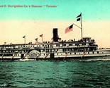 R and O Navigation Co Steamer Toronto 1910s Vtg Postcared UNP Unused - $11.75