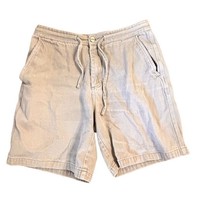 Quicksilver 90&#39;s Y2K tan beige distress cotton textured shorts size 33 - £20.69 GBP