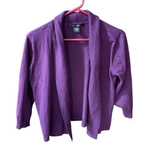 89th and Madison Womens Size Small Open Front Sweater PUrple 3/4 sleeve - £11.09 GBP