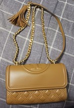 Tory Burch Small Fleming Convertible Shoulder Bag Camel Color! MINT Condition! - £193.31 GBP