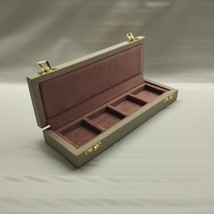 Casket for Coins - 4 Boxes 47x47 MM Leatherette And Velvet Italian - £35.95 GBP