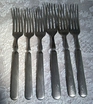 6 Vintage Rogers Bros 1847 Silverplate Meriden Dinner Forks - £13.38 GBP