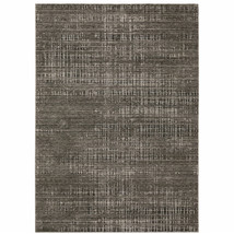 8' X 11' Charcoal Grey Grey Ivory Tan And Brown Abstract Power Loom Stain Resist - $652.49