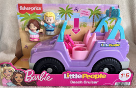 Fisher Price Little People BARBIE Beach Cruiser Jeep W/ 2 Figures NEW Music - £31.23 GBP