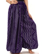 SILVER AND PURPLE ASSUIT PRINT ATS REN FAIRE GYPSY PANTALOONS - $79.19