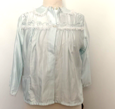 Nanette Blue Bed Jacket USA Made New Vintage Deadstock NWT - £22.88 GBP