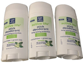 Kiss My Face Deodorant Stick Cucumber &amp; Green Tea 2.48 Oz. (X3) Discontinued - £113.42 GBP