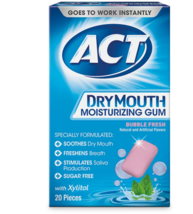 ACT Dry Mouth Bubble Fresh Gum Bubble Fresh 20.0ea - £26.43 GBP